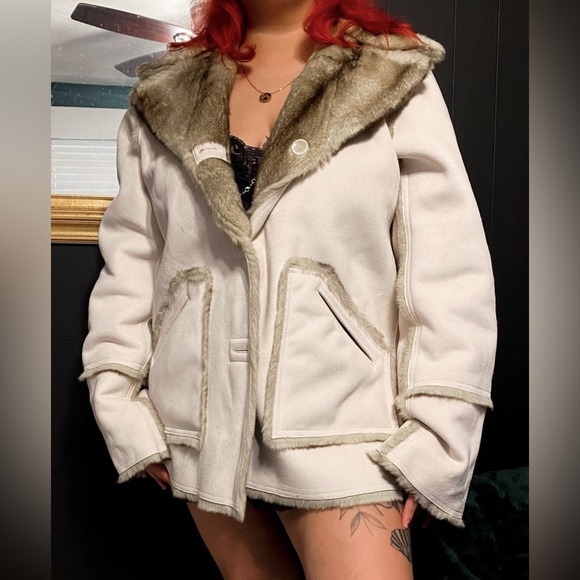 Dennis by Dennis Basso Reversible Faux Fur Coat Size L - Picture 8 of 10